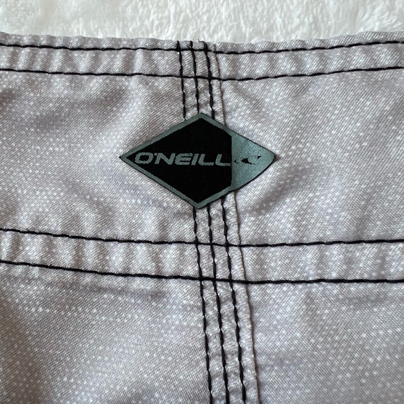 O’NEILL Board Shorts Cargo Side Pocket Swim Gradient Striped Gray Blue Men’s 40 - Picture 9 of 17